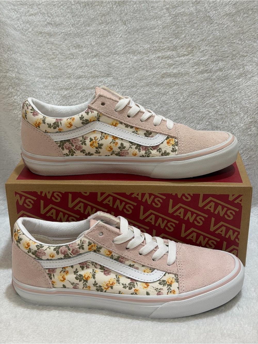 Vans Pink Floral Old Skool Sneakers